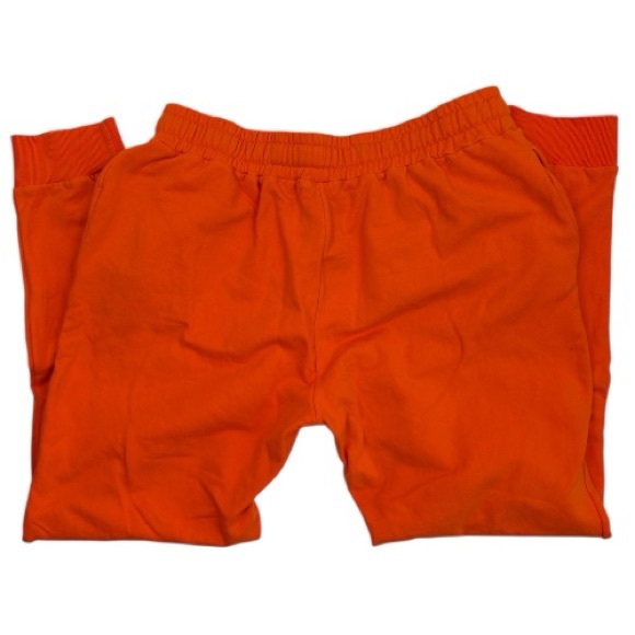 Streetz Iz Watchin Orange Track Joggers w/ GOAT woman’s sz XL 95% cotton pockets - Picture 7 of 11